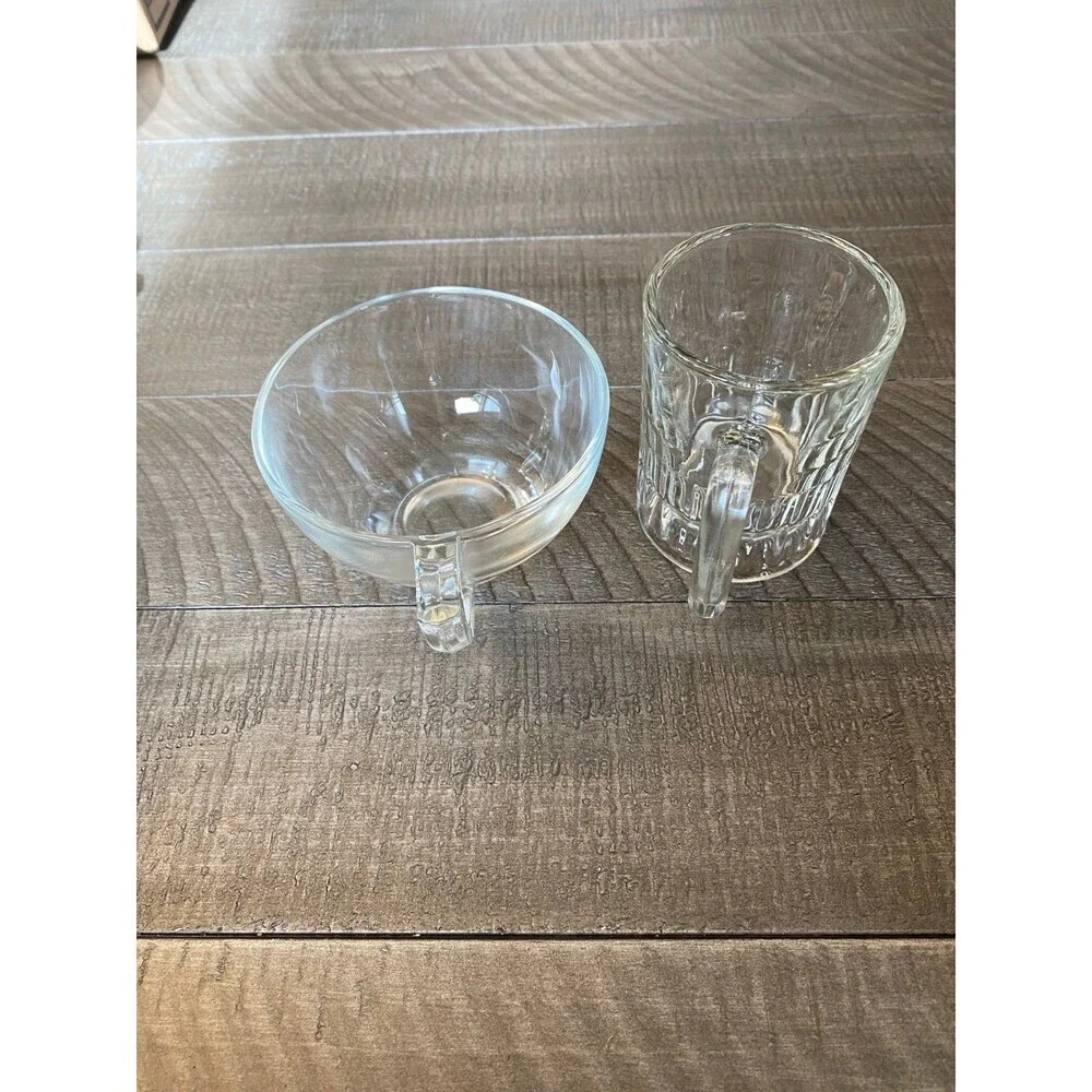 Glass punch cup and mini glass mug bundle